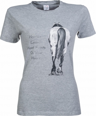 HKM Horses Leave Hoof Prints Tee Shirt - Ladies L & XL